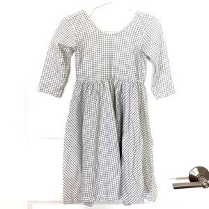 Alice + Ames Short Sleeve Ballet Dress, Graph Paper Grid, size 5
